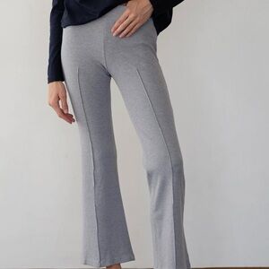 DONNI. Light Gray Boot-Cut Knit Pants